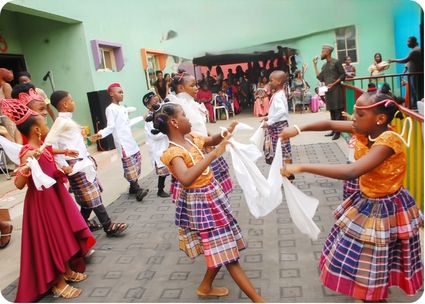 Pupils dressed in traditional attire for Culture Day
